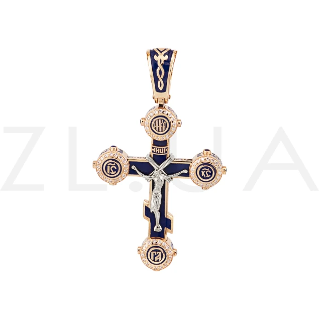 Крест со вставками камней