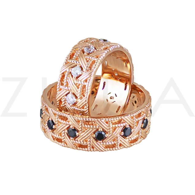 Обручальное кольцо "Затмение" с бриллиантами Photo-2