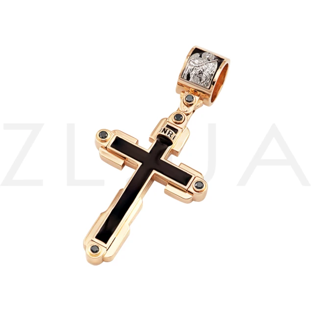 Крест "Классика" в красном золоте Photo-2