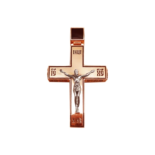 Крест "Отче Наш" в красном золоте