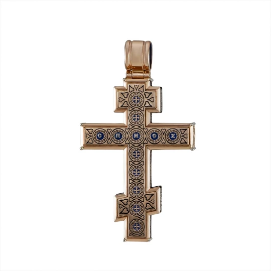 Хрест восьмигранник з емаллю