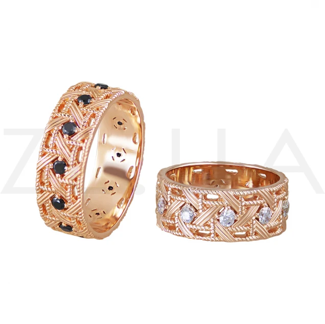 Обручальное кольцо "Затмение" с бриллиантами Photo-3