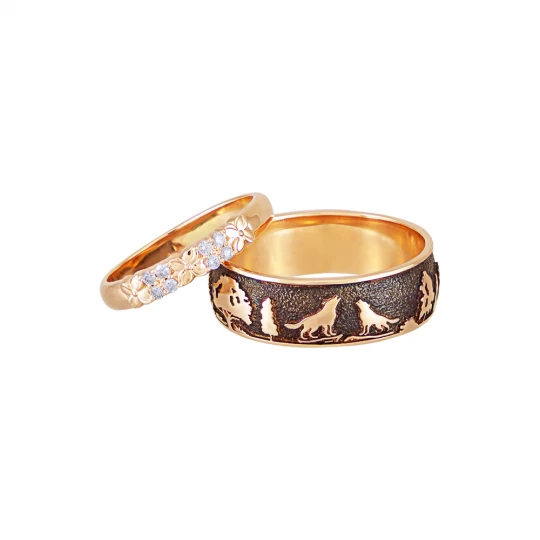 Обручальное кольцо "Навеки веков" с бриллиантами