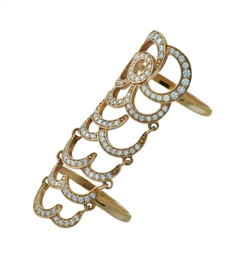 Кольцо "Шахерезада" на две фаланги с бриллиантами
