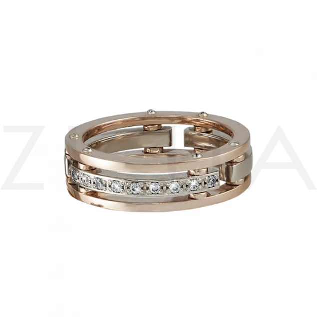 Обручальные кольца "Модный стиль" с бриллиантами