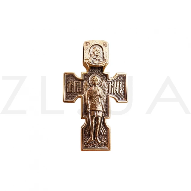 Крест с ликами святых с красного золота Photo-1
