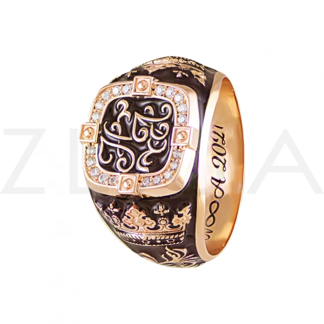 Обручальное кольцо "Королевская изысканность" с бриллиантами Photo-4
