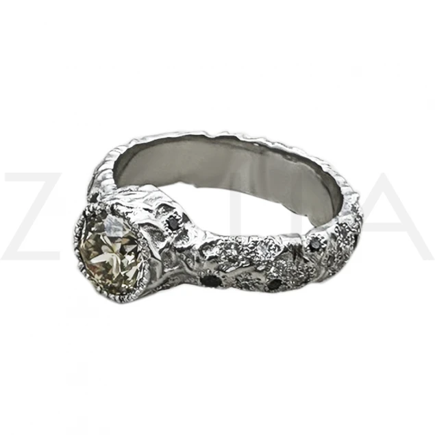 Помолвочное кольцо с текстурой Photo-2