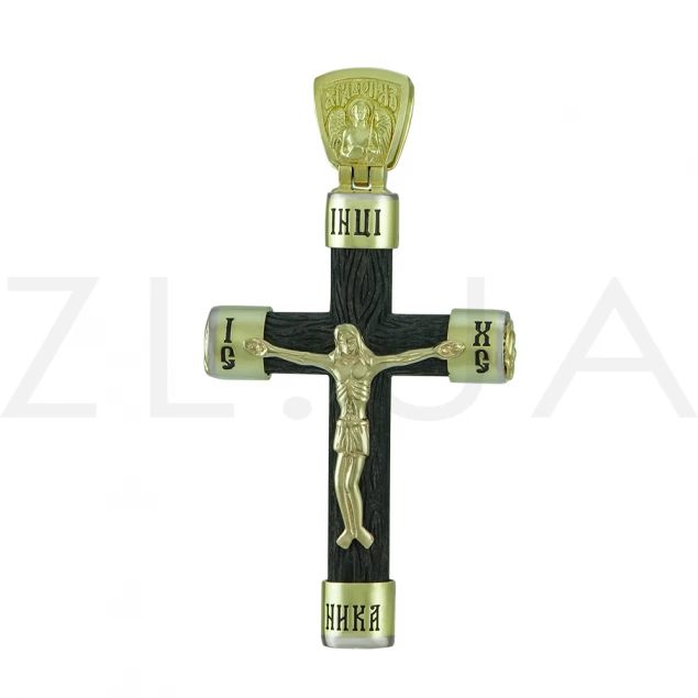 Крест "Святая Троица" в лимонном золоте