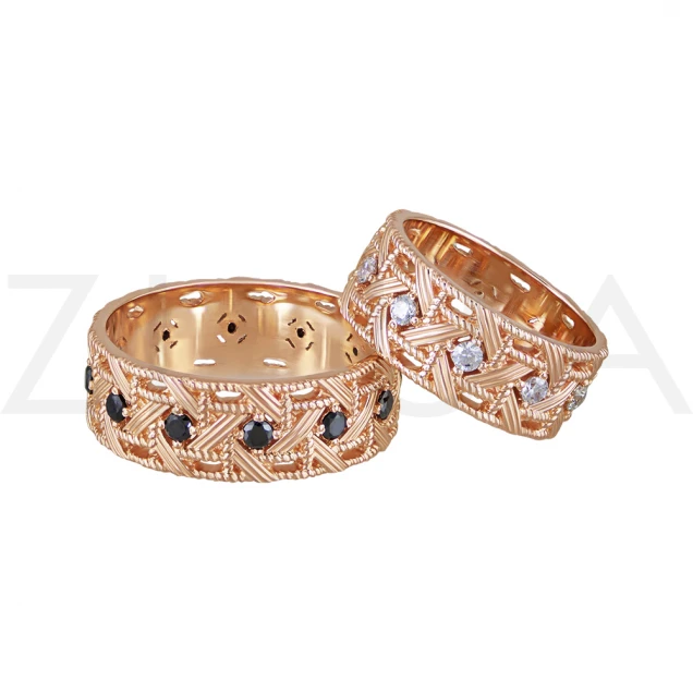 Обручальное кольцо "Затмение" с бриллиантами Photo-1