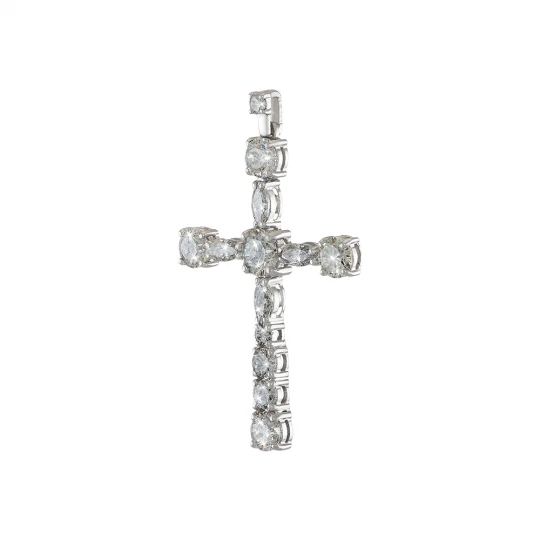 Крест с крупными бриллиантами 