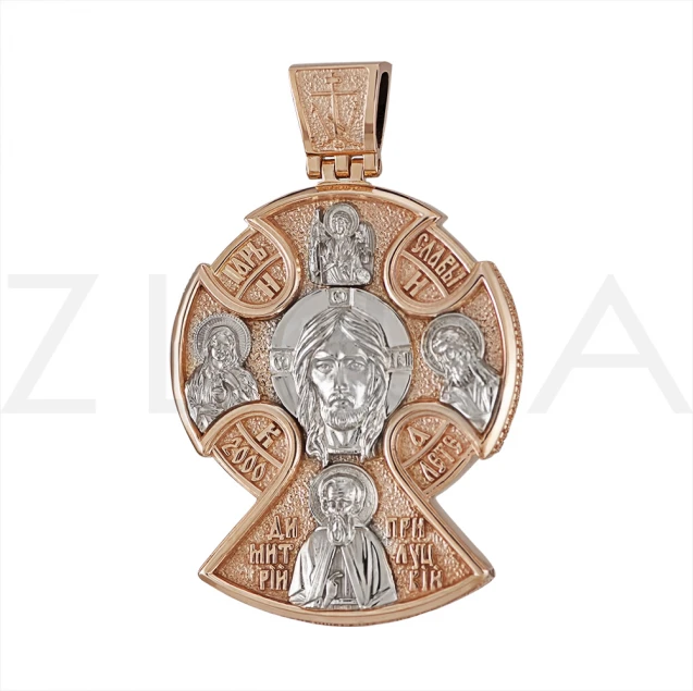 Хрест православний "Господь Вседержитель. Ікона Димитрія Прилуцького"