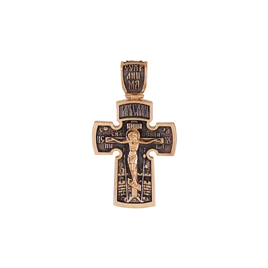 Крест "Архангел Михаил" в красном золоте