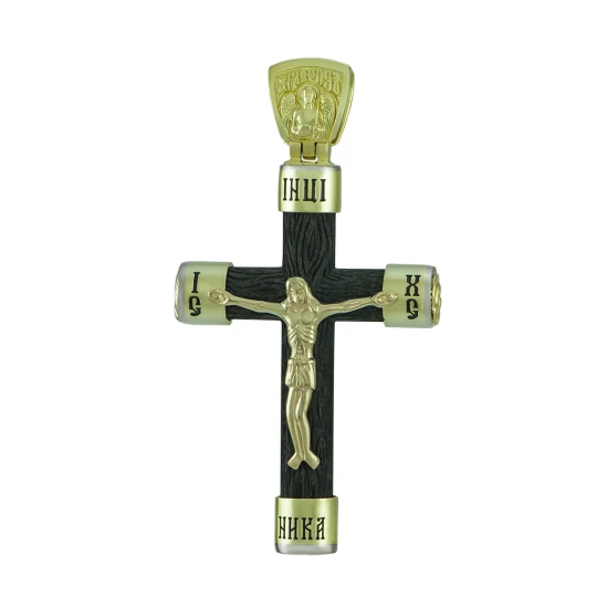 Хрест "Свята Трійця" в лимонному золоті