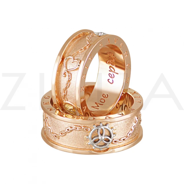 Обручальные кольца "Орион" с бриллиантами Photo-2