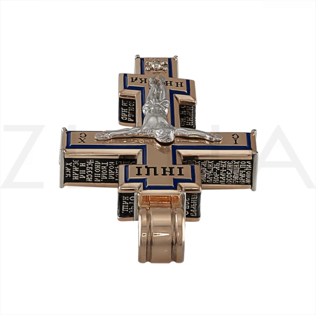 Крест восьмигранник с эмалью Photo-4