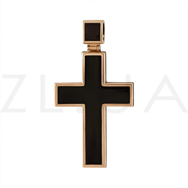 Хрест з чорною емаллю