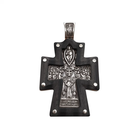 Православный крест с белого золота