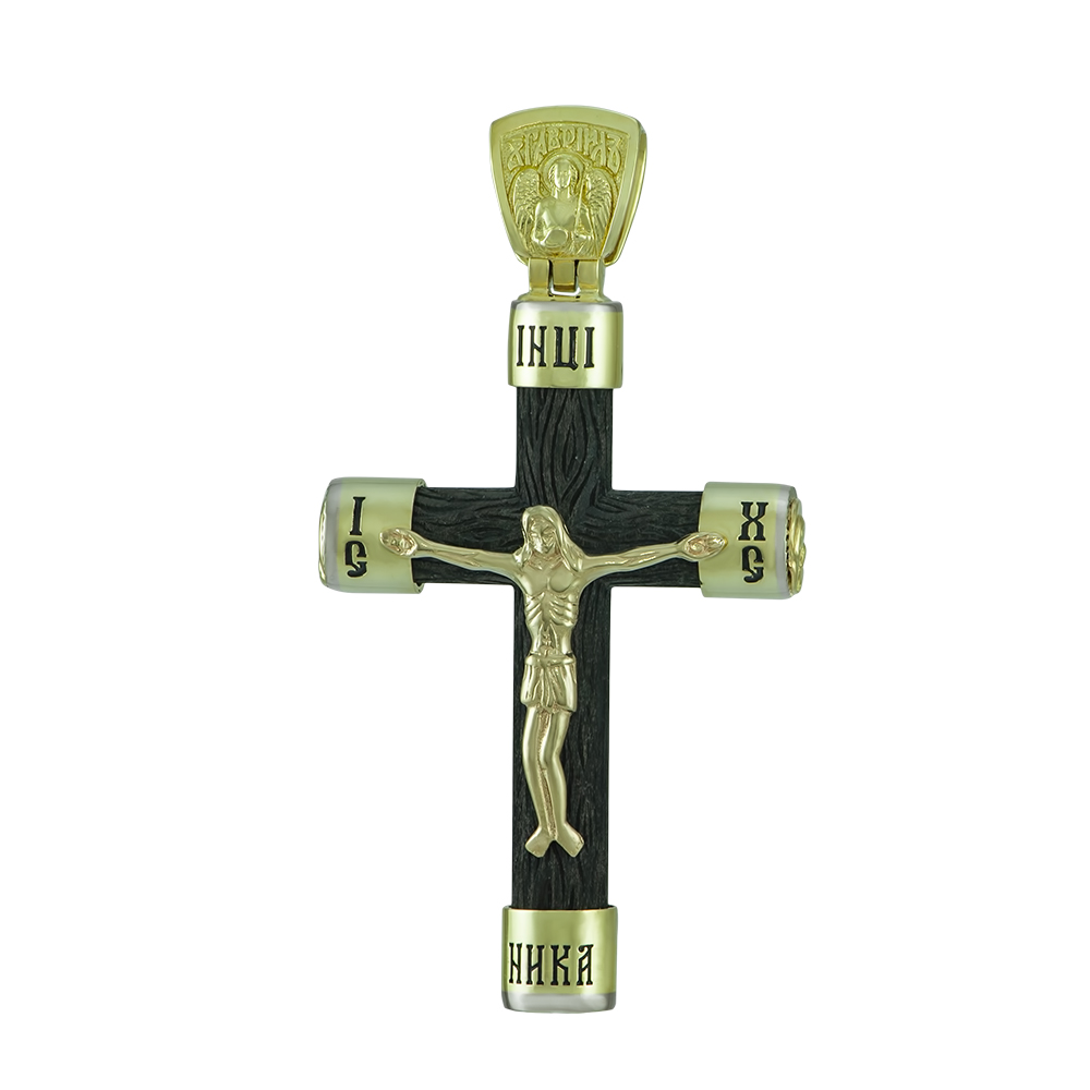 Крест "Святая Троица" в лимонном золоте
