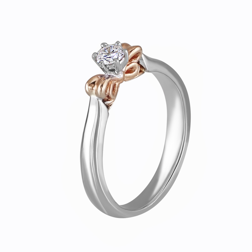 Кольцо "Любовь" с бриллиантом 